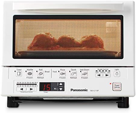 White compact toaster oven with infrared