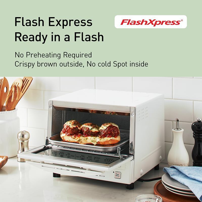 White compact toaster oven with infrared — photo 3