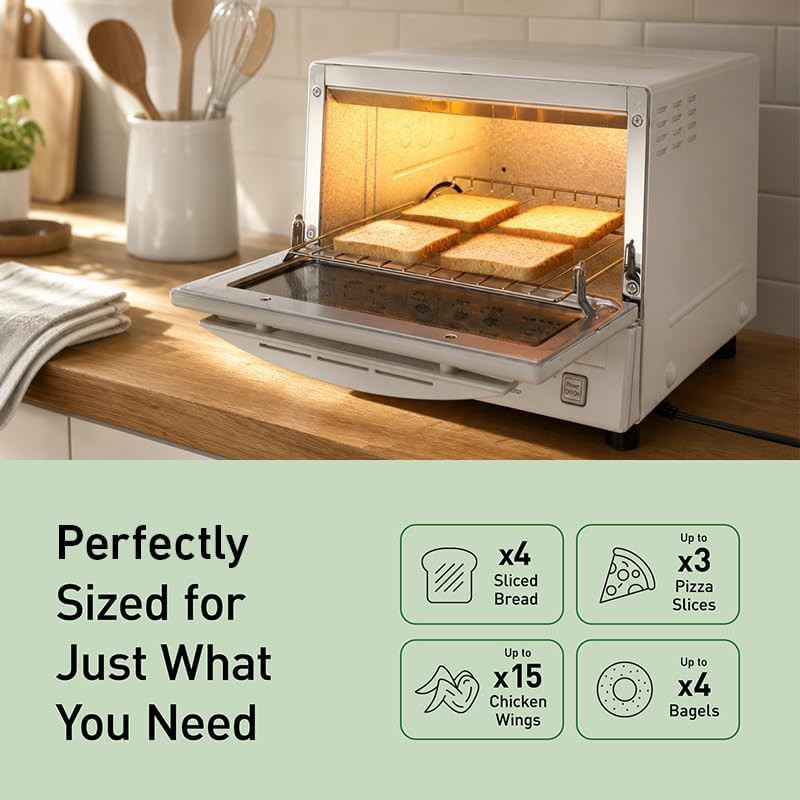 White compact toaster oven with infrared — photo 5