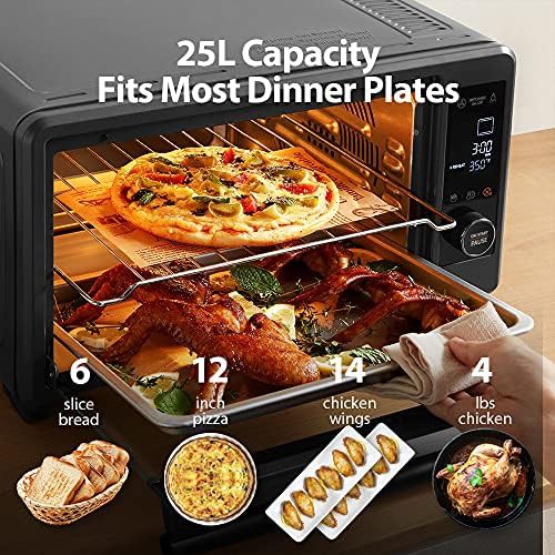 Charcoal grey digital air fryer toaster oven — photo 4