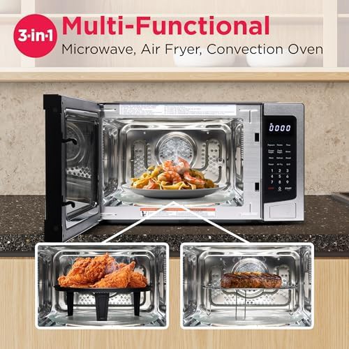 Stainless Steel Microwave and Air Fryer Combo — photo 5