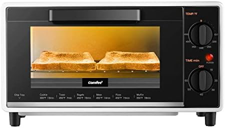 Comfee mini black white toaster oven