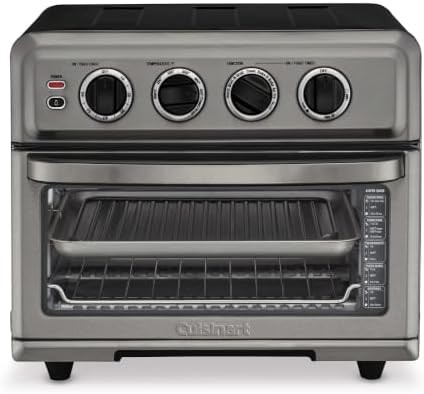 Black stainless steel air fryer toaster oven