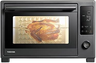 Black stainless hot convection toaster oven