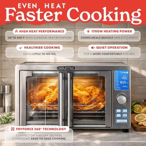 Digital French Door Toaster Oven with Six Slice Capacity — photo 3