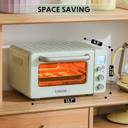 Cozy Greenish Retro Mini 12QT Toaster Oven — photo 4