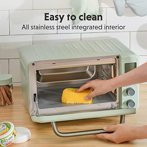 Cozy Greenish Retro Mini 12QT Toaster Oven — photo 5