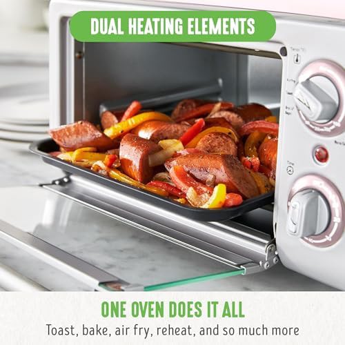 Pink ceramic nonstick air fryer toaster oven — photo 5