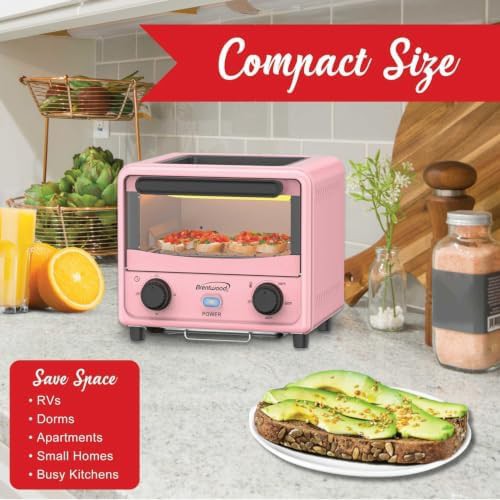 Brentwood pink mini toaster griddle — photo 3