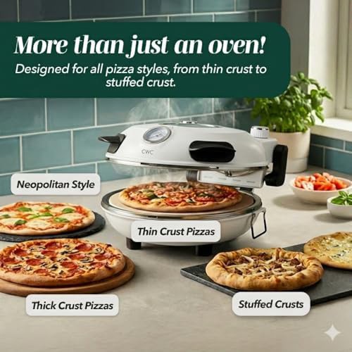 Off White Indoor Pizza Oven with Stone — photo 4