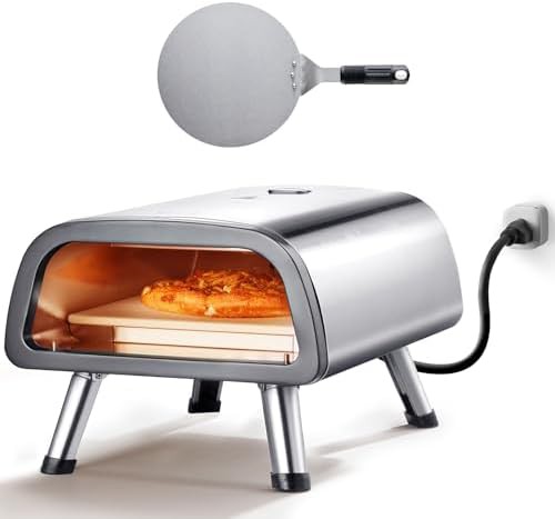 Stainless steel pizza oven with stone 12 in