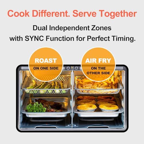 Dual-zone French door extra large air fryer — photo 3