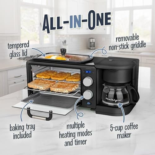 Retro black breakfast station with griddle — photo 4
