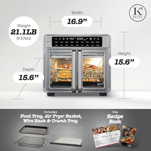 Stainless Steel French Door Air Fryer Oven — photo 4