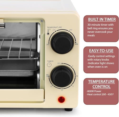 Compact red oven with quartz heating — photo 4