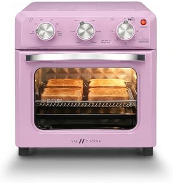 Pink retro air fryer convection oven