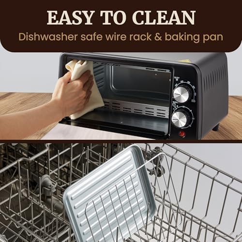 Elite Gourmet ETO449 compact black toaster oven — photo 5