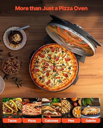 Black indoor electric pizza maker 12 in — photo 5