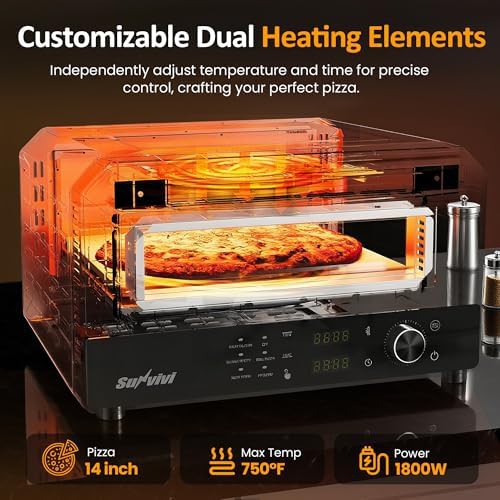 Portable electric pizza maker with stone — photo 5
