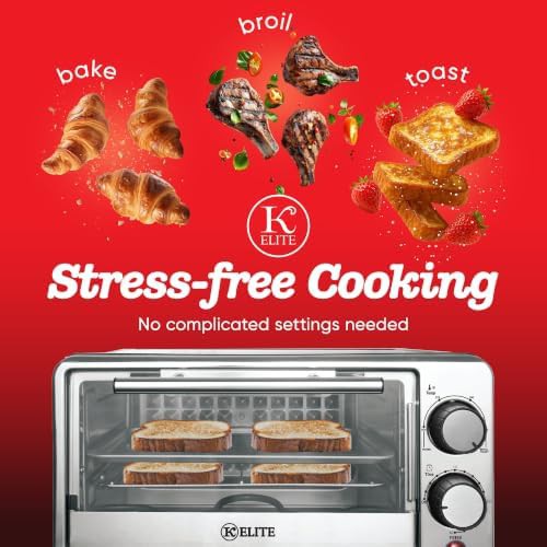 Compact Black Toaster Oven with Bake Tray — photo 3