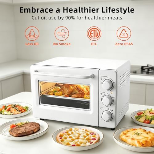 Novaspark retro air fryer white 19qt oven — photo 4