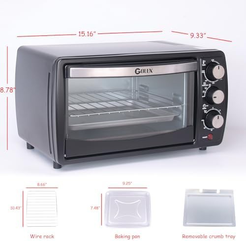 Black 12L Compact Countertop Oven — photo 4