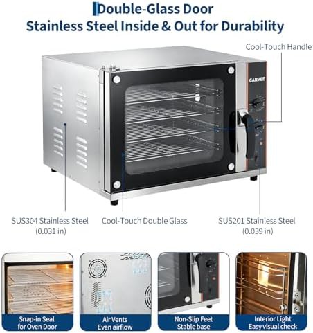 Commercial 4-tier convection oven 60 qt — photo 5