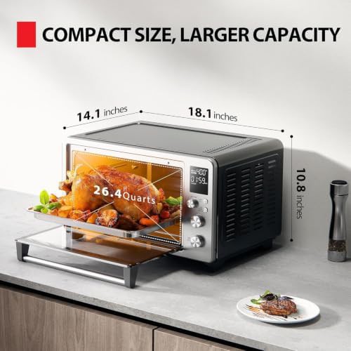 Extra large stainless steel air fryer oven — photo 3