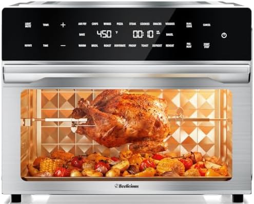 Silver 32QT Rotisserie Turbo Convection Oven