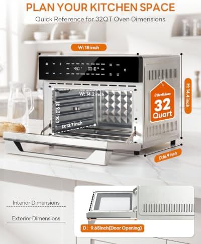 Silver 32QT Rotisserie Turbo Convection Oven — photo 3