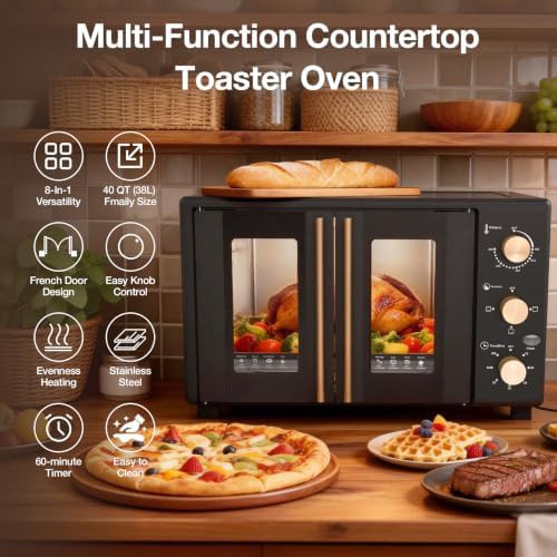 Wabk french door toaster black 40qt oven — photo 3