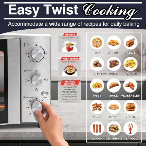 Silver French Door Oven with 3 Knobs — photo 4