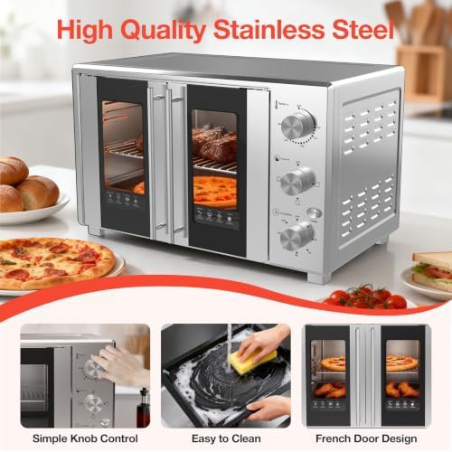 Wabk french door toaster silver 40qt oven — photo 4