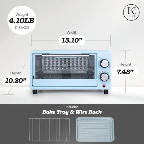 Blue 4-Slice Countertop Toaster Oven — photo 4