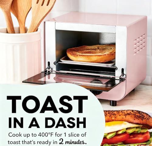 Pink Mini Toaster Oven with Tray — photo 3