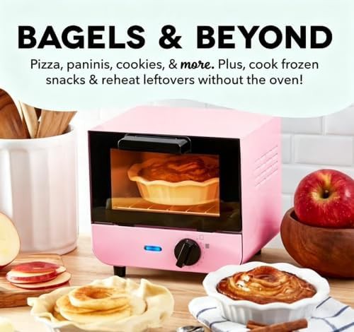 Pink Mini Toaster Oven with Tray — photo 4