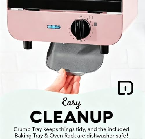Pink Mini Toaster Oven with Tray — photo 5