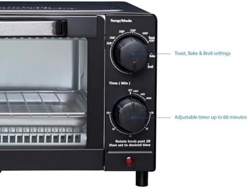 Black Four Slice Countertop Toaster Oven — photo 4