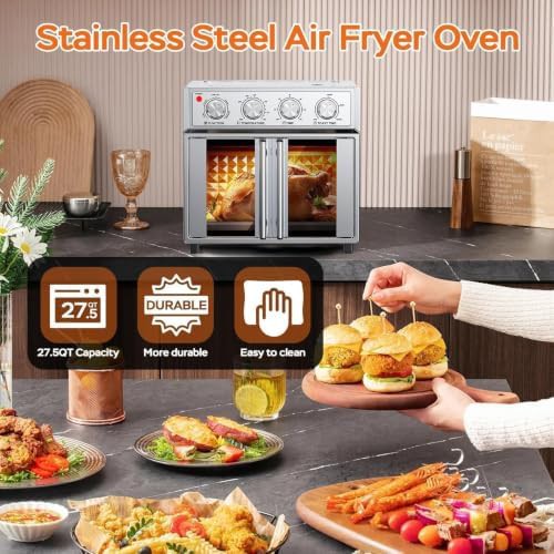 Stainless Steel French Door Air Fryer Oven — photo 4