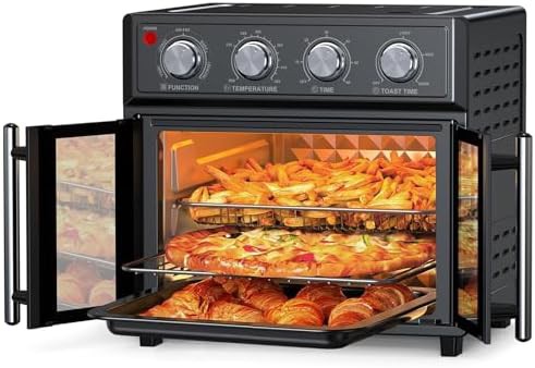 Black French Door Air Fryer Toaster